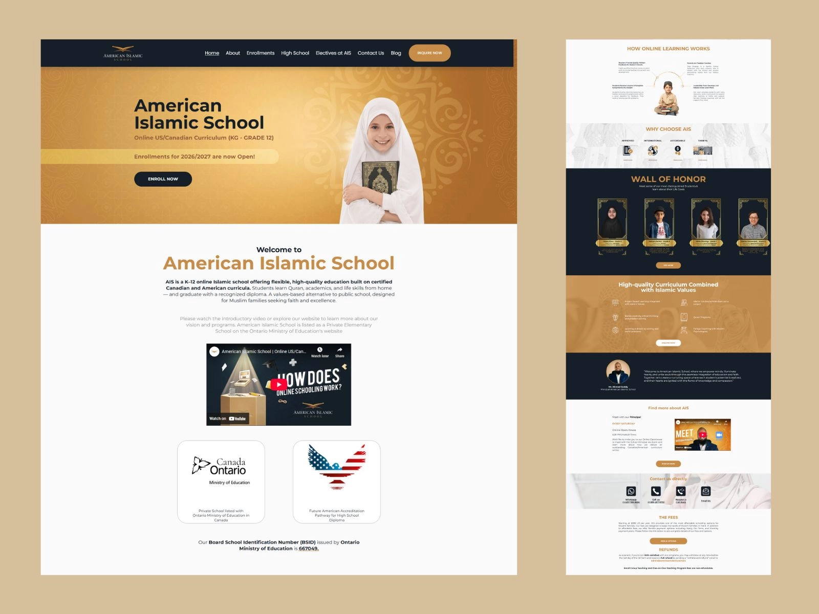 School Management Website image